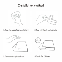 Protections d'angle pour bébé en PVC transparent en forme de L, écologiques, durables, souples, avec forme personnalisable, emballage et étiquetage