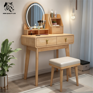 chinese factory cheapest customizable large stock ready to ship mirror dresser new fashion bedroom furniture wood <b>drawer</b> dresser - Product Image 1