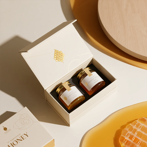 Boîte cadeau en papier de luxe magnétique personnalisée avec logo imprimé pour bouteille de <span class=keywords><strong>miel</strong></span>, pot d'huile d'olive, emballage vide pour aliments pour bébés <span class=keywords><strong>et</strong></span> boissons - Product Image 5