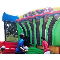 Jeux de basket gonflables géants personnalisés Commercial Connect 4 Four pour enfants et adultes, idéaux pour les fêtes foraines et événements sportifs