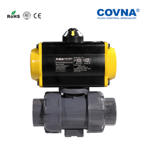 วาล์วบอลลม COVNA Plastic B2Bclearance Sale PVC วาล์วควบคุมลมแบบ Double Union พร้อมตัวกระตุ้นลม - Product Image 5