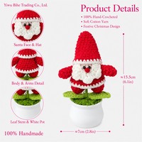 BH Fertige handgestrickte Garn-Dekoartikel für Topfpflanzen und Weihnachtsdekorationen zur Tischnutzung