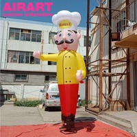 Danseur gonflable mignon de chef de décoration de la publicité, danseur gonflable bon marché de chef pour l'affichage