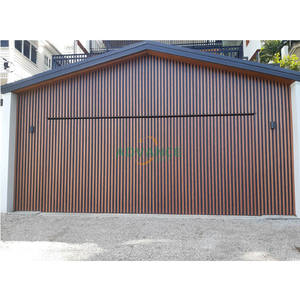 Rejilla de aluminio automática oculta, puerta de garaje, rejillas modernas, listones, puertas de garaje con puertas peatonales <span class=keywords><strong>para</strong></span> Villa - Product Image 1