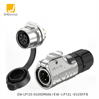 Connecteur d'alimentation circulaire mâle/femelle M12 à 8 broches pour montage sur panneau automobile, en alliage de zinc et de cuivre, étanche IP67, E-Weichat
