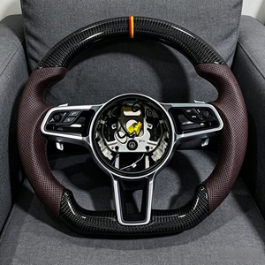 Volante de Fibra de Carbono Más Vendido, Compatible con <span class=keywords><strong>Porsche</strong></span> Panamera, Macan, Cayenne, 718, <span class=keywords><strong>911</strong></span>, 918, 958, 970, Carrera, Boxster, Cayman - Product Image 4