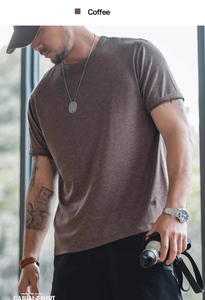 Tùy Chỉnh Đồ Họa Unisex Tri-Pha Trộn T-Shirt 67% Polyester 7% Spandex 25% Rayon Người Đàn Ông Của Kích Thước Lụa Màn Hình In Ấn Trên Jersey Vải - Product Image 4