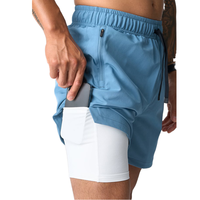 Shorts de course 5 points pour hommes, OEM ODM, en toile, taille mi-haute, séchage rapide, respirant, haute élasticité, avec logo personnalisé, pour l'été et la plage