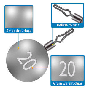 ลูกตุ้มตกปลาแบบทรงกลม น้ำหนัก 2.5 กรัม 3.5 กรัม 5 กรัม 7 กรัม 10 กรัม 14 กรัม 20 กรัม พร้อมคลิปหนีบกันสายพันกัน ติดตั้งง่าย อุปกรณ์ตกปลา - Product Image 4