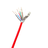 Câble d'alarme incendie OEM 8 conducteurs résistant au feu, blindage en feuille de cuivre nu 2 conducteurs, isolation LSZH, gaine PVC/LSZH 300/500V