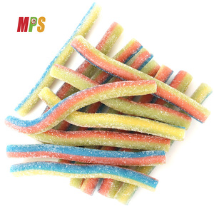 Sabor a <span class=keywords><strong>raspberry</strong></span> azul Halal, polvo agrio relleno, tira amarga, caramelo de goma - Product Image 2