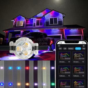 Éclairage de Noël extérieur étanche IP68 RGBW 12V 24V 36V en gros, 200ft 300ft, lumière <span class=keywords><strong>LED</strong></span> à points pixel pour avant-toits - Product Image 1