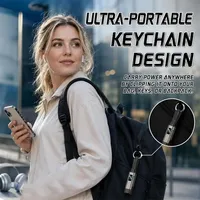 1/2 Stück 4-in-1 65W Standard USB Typ-C Schlüsselanhänger-Ladekabel mit Spannungs-/Strom-/Leistungsanzeige für iPhone/iPad/Laptop