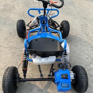 Go-Kart Anak/Remaja 90cc 2-tak Ban Jalan 6-inci Kecepatan 35km/jam Starter Engkol Manual Segala Medan Luar Ruangan Bertenaga Bahan Bakar - Product Image 6