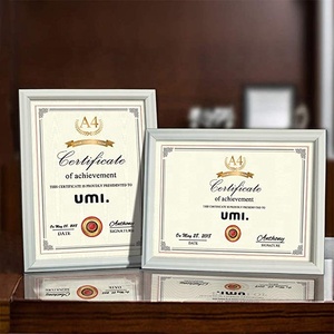 Hot bán A4 khung gỗ yếu tố cần thiết Trắng Giấy chứng nhận bằng tốt nghiệp hình ảnh khung ảnh cho tường treo Tabletop chứng nhận - Product Image 4
