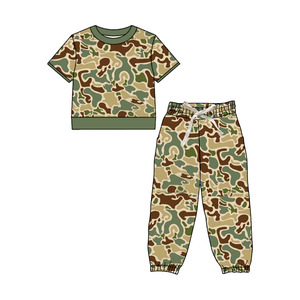 Custom Camouflage Boys Girls Outfits Wholesale Sibling Matching Styles <b>Toddler</b> Hunt Clothing Boutique Kids Factory Price Clothes - Product Image 4