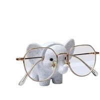 Support à lunettes en PLA imprimé en 3D, motif éléphant, texture marbre, support de lunettes, ornement de bureau, décoration intérieure