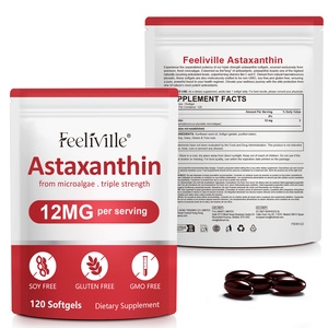 Integratori di Olio di Astaxantina da Estratti Vegetali, Capsule Softgel di Astaxantina al 5%, per la Salute degli Occhi e delle Articolazioni - Product Image 1