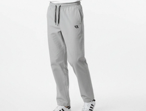 Pantalon de jogging décontracté pour homme, gris clair, léger, 100 % polyester, taille élastique, cordon de serrage, poches latérales, respirant, été - Product Image 2