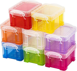Candy <span class=keywords><strong>Color</strong></span> Aufbewahrung sbox Transparente Kunststoff-Schließfach Kosmetische Tisch ohrringe Schmuck <span class=keywords><strong>Organizer</strong></span> Fall DIY Card Collection - Product Image 5