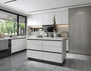 Armarios de cocina modulares de diseño personalizado, colección de armarios del fabricante - Product Image 4