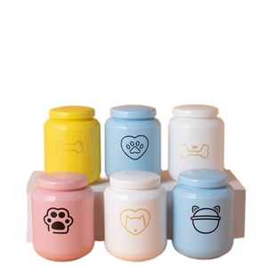 Urna conmemorativa de cerámica para mascotas de comercio exterior para perros y gatos sellada con tapa y restos de tarro de hueso suministros funerarios - Product Image 1