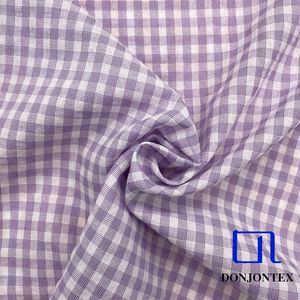 Tissu à carreaux en polyester teint en fil exclusif pour robe ou draps de lit pour femmes - Product Image 3