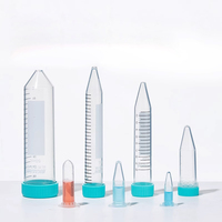 Tubes à centrifuger stérilisés avec couvercle plat, PP, fond conique ou fond rond, clair ou ambre, 0.5ml 1.5ml 2ml 5ml 10ml 15ml 50ml