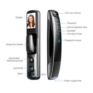 Eseye – serrure de <span class=keywords><strong>porte</strong></span> intelligente biométrique, wi-fi, empreinte digitale, entièrement automatique, avec application Tuya - Product Image 1
