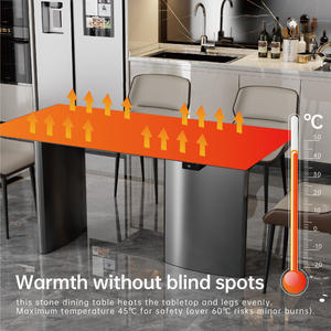 Table à manger chauffante infrarouge en graphène |   Table en pierre chaude à économie d'énergie pour la cuisine et le salon - Product Image 2