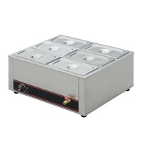 Chauffe-plats électrique commercial pour buffet, bain-marie, comptoir, acier inoxydable, chauffe-plats avec 2/3/4/6 bacs, 220V, en vente