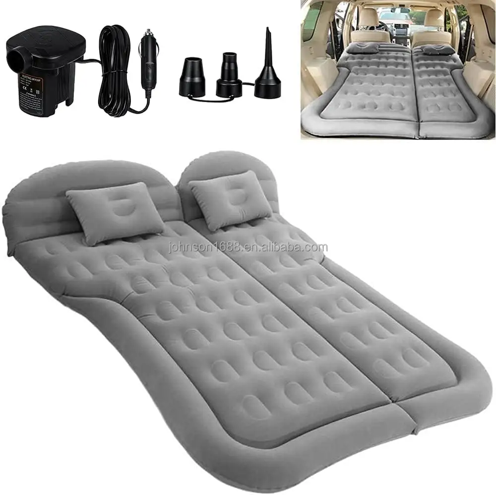 2024 Opblaasbare Bed Achterbank Matras Luchtbed Voor Rust Slaap Reizen Camping Grijze Auto Accessoires