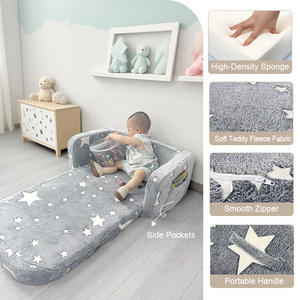 Canapé Enfant Extra Large Pliable Personnalisé OEM, <span class=keywords><strong>Chaise</strong></span> Enfant Confortable 2-en-1 pour Sieste, Salle de Jeu, Coin Lecture Enfant - Product Image 4