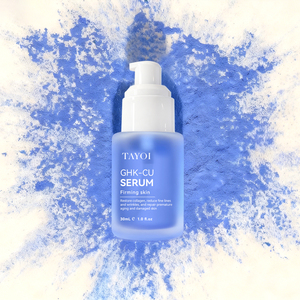 Serum Peptida Tembaga Organik Label Pribadi Mengurangi Kerutan Garis Halus Mengencangkan Kolagen Wajah GHK-Cu Serum Peptida Tembaga Biru - Product Image 2