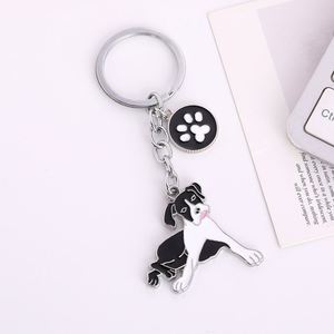 Porte-clés en métal décoratif pour animaux de compagnie, motif dessin animé Baggio, Boston Terrier, Beagle, Bouledogue - Product Image 4