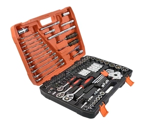 Kit d'outils de réparation automobile manuel 121 pièces, clés à douilles et outils combinés, trousse à outils domestique - Product Image 1