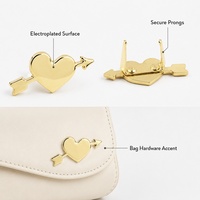 Accessoire de sac à main Deepeel BF555, étiquette métallique avec logo, en alliage de zinc durable, résistant au ternissement, décoration de marque de vêtements, étiquette de luxe