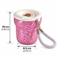 Gobelet à café miniature en titane pur léger à double paroi isolé de 8 oz avec logo personnalisé de luxe, avec couvercle et sangle, pour femmes, cadeaux