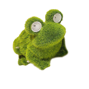 Petite statue d'animal de jardin hibou en résine avec lumière solaire - Product Image 2