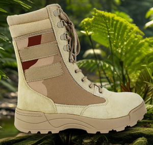 Botas de combate TSB07 DFB0117 de camuflaje desértico de 3 colores con cremallera lateral, ligeras, para desierto, bosque y jungla. - Product Image 5