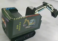 Excavatrice Électrique pour Enfants Leduole LT-2 - Équipement d'Amusement Intérieur/Extérieur à Monnayeur avec Musique et Construction en Fibre de Verre