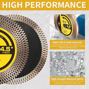 Fayans, seramik, granit ve mermer kesme ve taşlama için 2025 yüksek kaliteli Ultra ince x-turbo elmas testere bıçakları. - Product Image 3