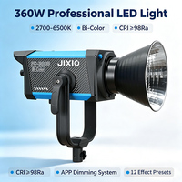 Luce LED Bicolore JIXIO 380W per TikTok con Controllo APP, 2700K-6500K, Illuminazione Continua Dimmerabile, Portatile per Video