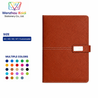 Carnet de notes personnalisable en cuir PU à couverture rigide en papier épais pour le bureau, l'école et les étudiants, format A5