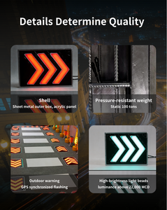 Luz de advertencia LED enterrada de aluminio, impermeable, con energía solar, sincronizada para cruces peatonales, con flecha roja y verde para <span class=keywords><strong>el</strong></span> suelo - Product Image 4