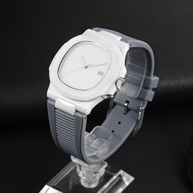 Customized Factory Luxury Ceramic Watch Case Synthetic Sapphire Mirror Business Waterproof Men's Mechanical Watch for Gift
