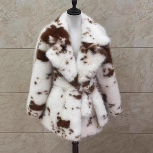 <span class=keywords><strong>Manteau</strong></span> en fausse fourrure pour <span class=keywords><strong>femme</strong></span>, collection Hiver 2025, longueur moyenne, col tailleur britannique, chaud, <span class=keywords><strong>imitation</strong></span> fourrure de renard, pour la chaleur - Product Image 4