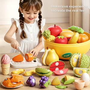 Pretend Play Cutting Fruit Vegetable <b>Food</b> <b>Toy</b> Set Peelable Simulation Fruit Cutting Play Set <b>for</b> Kids <b>Kitchen</b> Role Play - Product Image 2