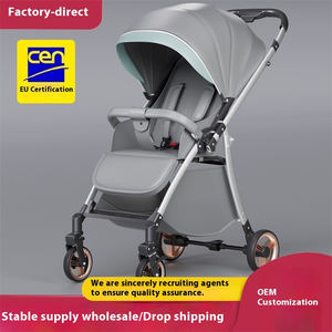 Cochecito <span class=keywords><strong>de</strong></span> bebé nuevo bidireccional para 0-3 años Cochecito <span class=keywords><strong>de</strong></span> bebé plegable <span class=keywords><strong>de</strong></span> cuatro ruedas con absorción <span class=keywords><strong>de</strong></span> impacto con opción Sit-Lie - Product Image 5