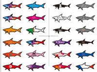 26 Pegatinas 3D de PVC Impermeables con Diseño de Dibujos Animados de Paul Et Shark para Tablet, Móvil, Nevera, Equipaje, CP Jul Omerta Vrunk